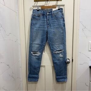 AE hi-rise girlfriend jeans